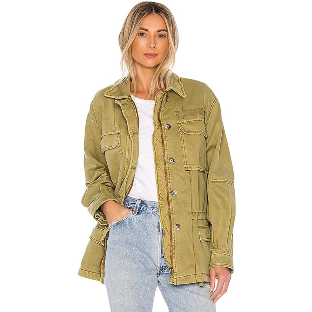 FREE PEOPLE SEIZE THE MOMENT MILITARY JACKET - Picture 3 of 10